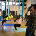 Filming Aerial Yoga
